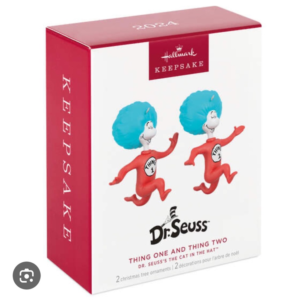 Hallmark Keepsake Ornament 2024 Dr. Seuss Thing One And‎ Thing Two